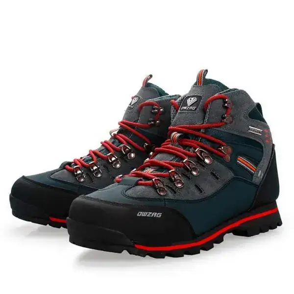 Mens Non-Slip Hiking Shoes | Waterproof High-Top Outdoor Casual Shoes in Black Orange, Black Yellow, Blue
